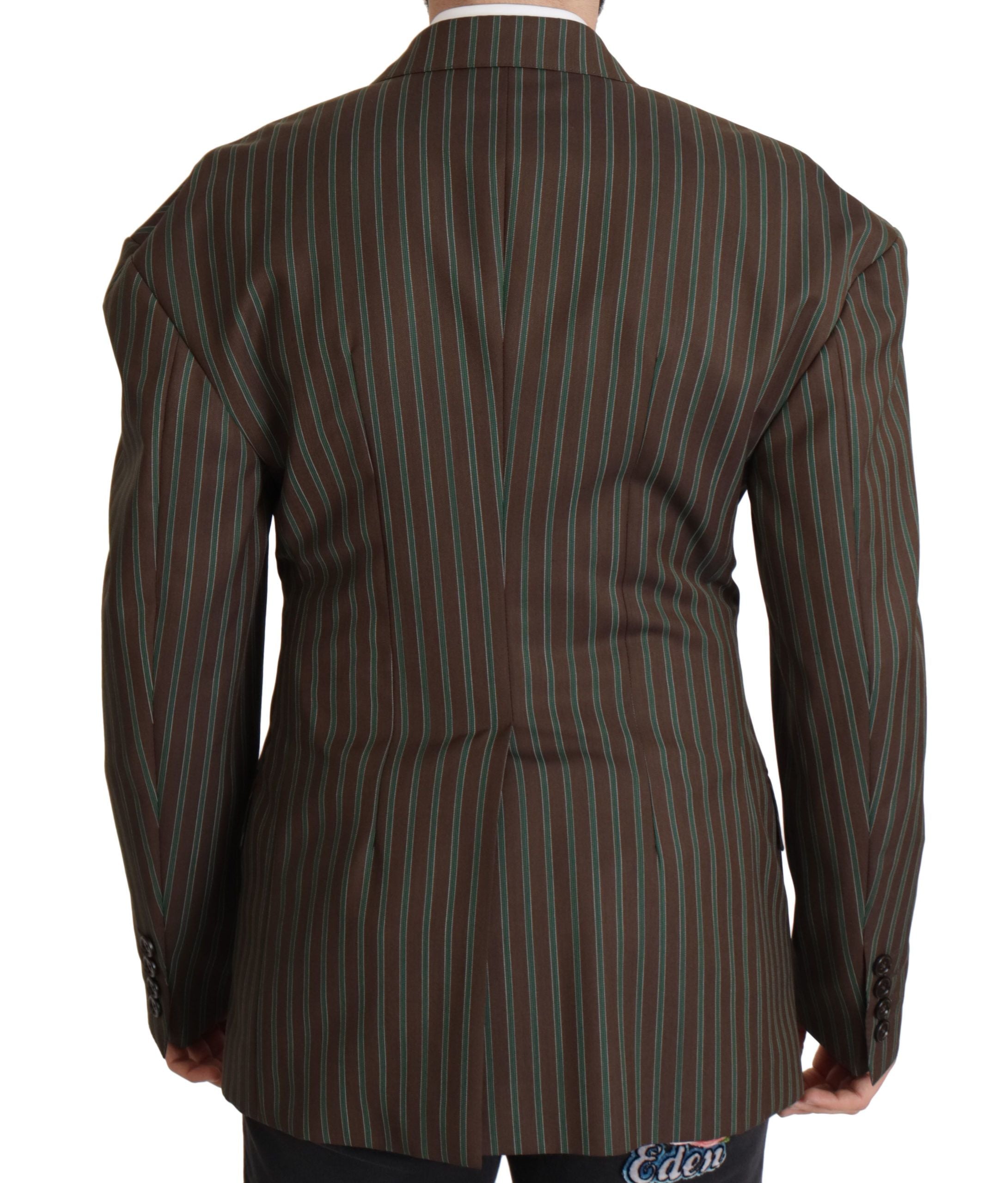 Multicolor Stripes Double Breasted Blazer - ventzia