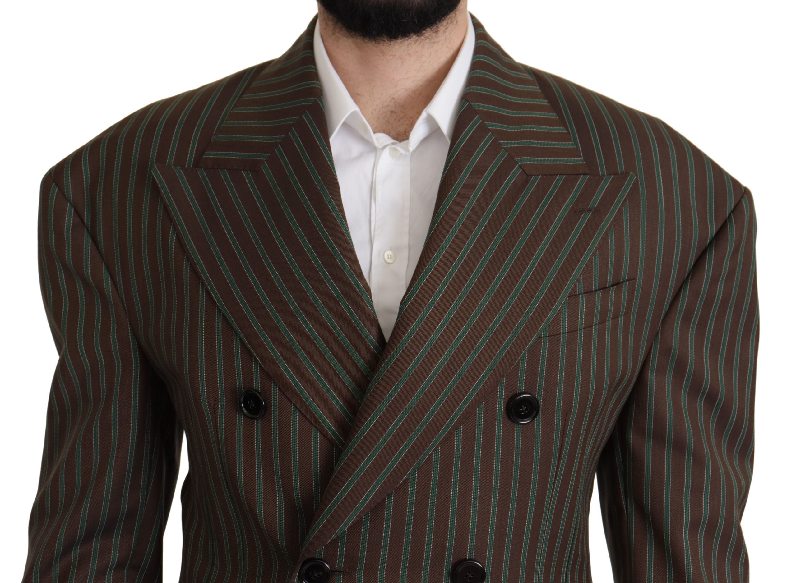 Multicolor Stripes Double Breasted Blazer - ventzia