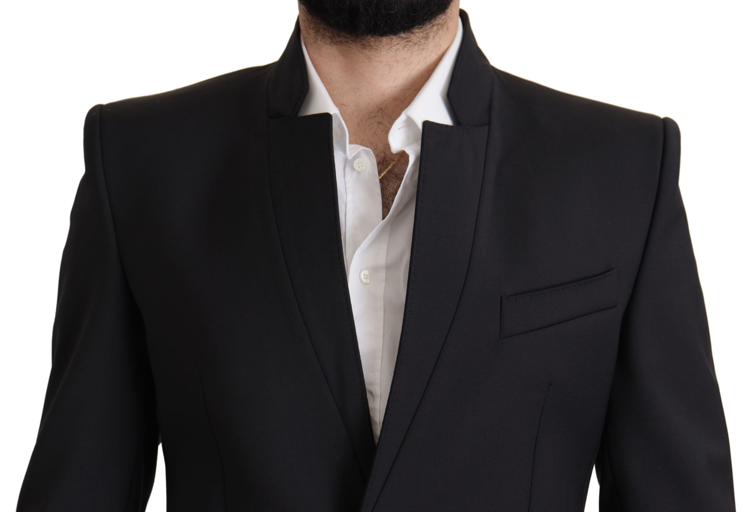Black Wool Single Breasted Coat Men Blazer - ventzia