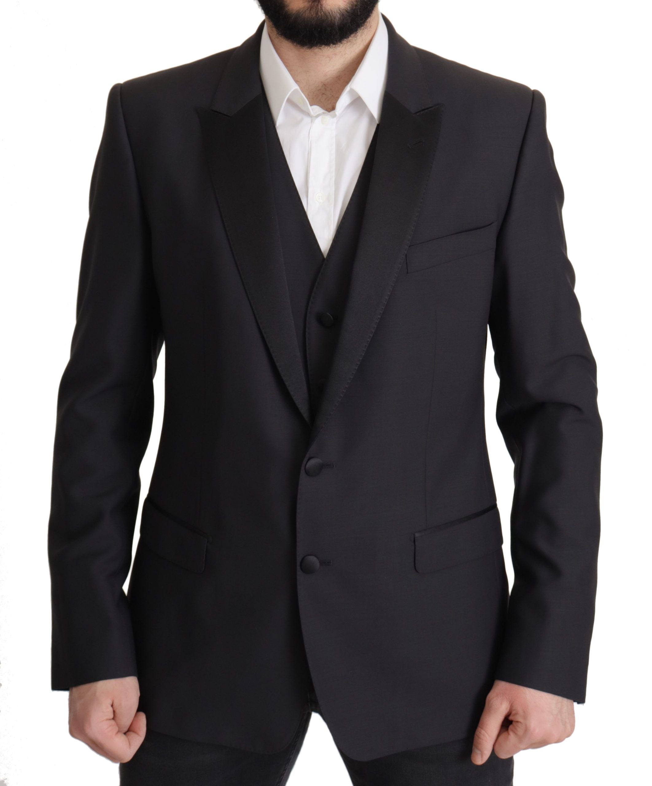 Dark Blue Single Breasted MARTINI Blazer - ventzia