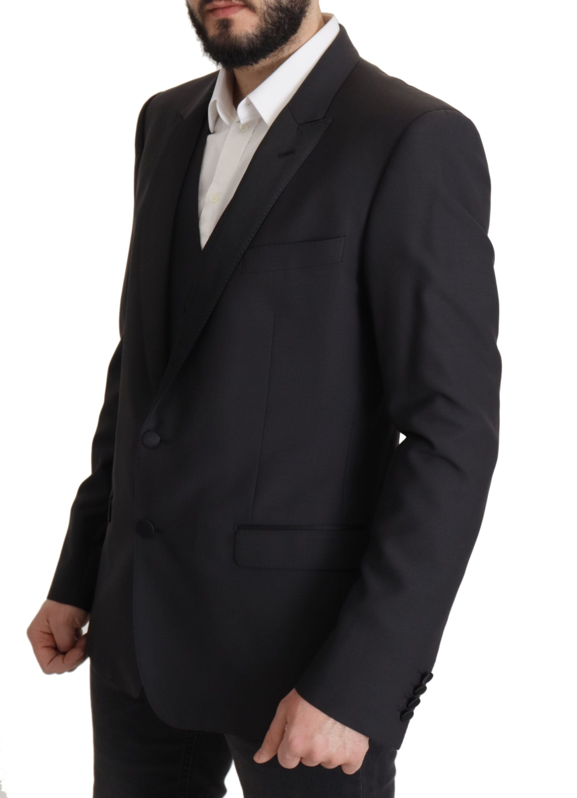 Dark Blue Single Breasted MARTINI Blazer - ventzia