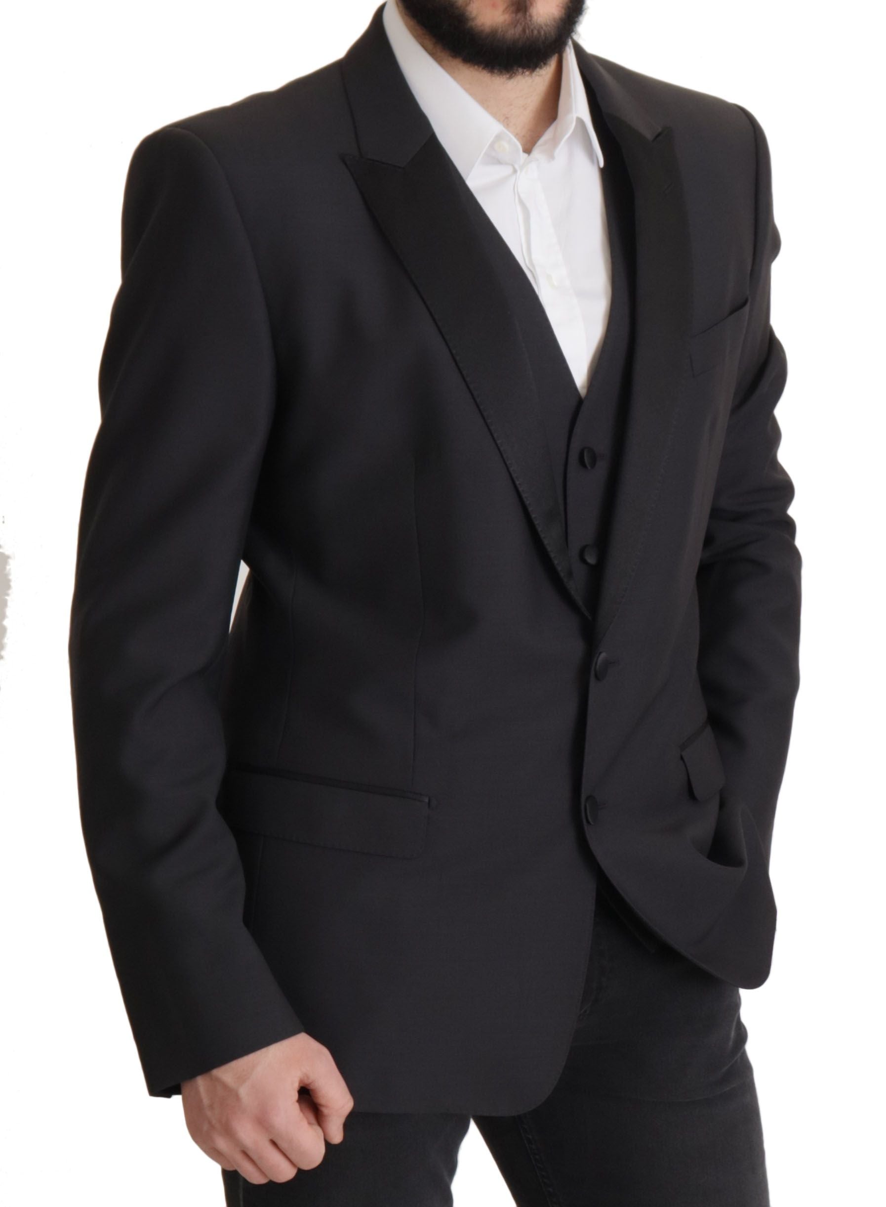 Dark Blue Single Breasted MARTINI Blazer - ventzia