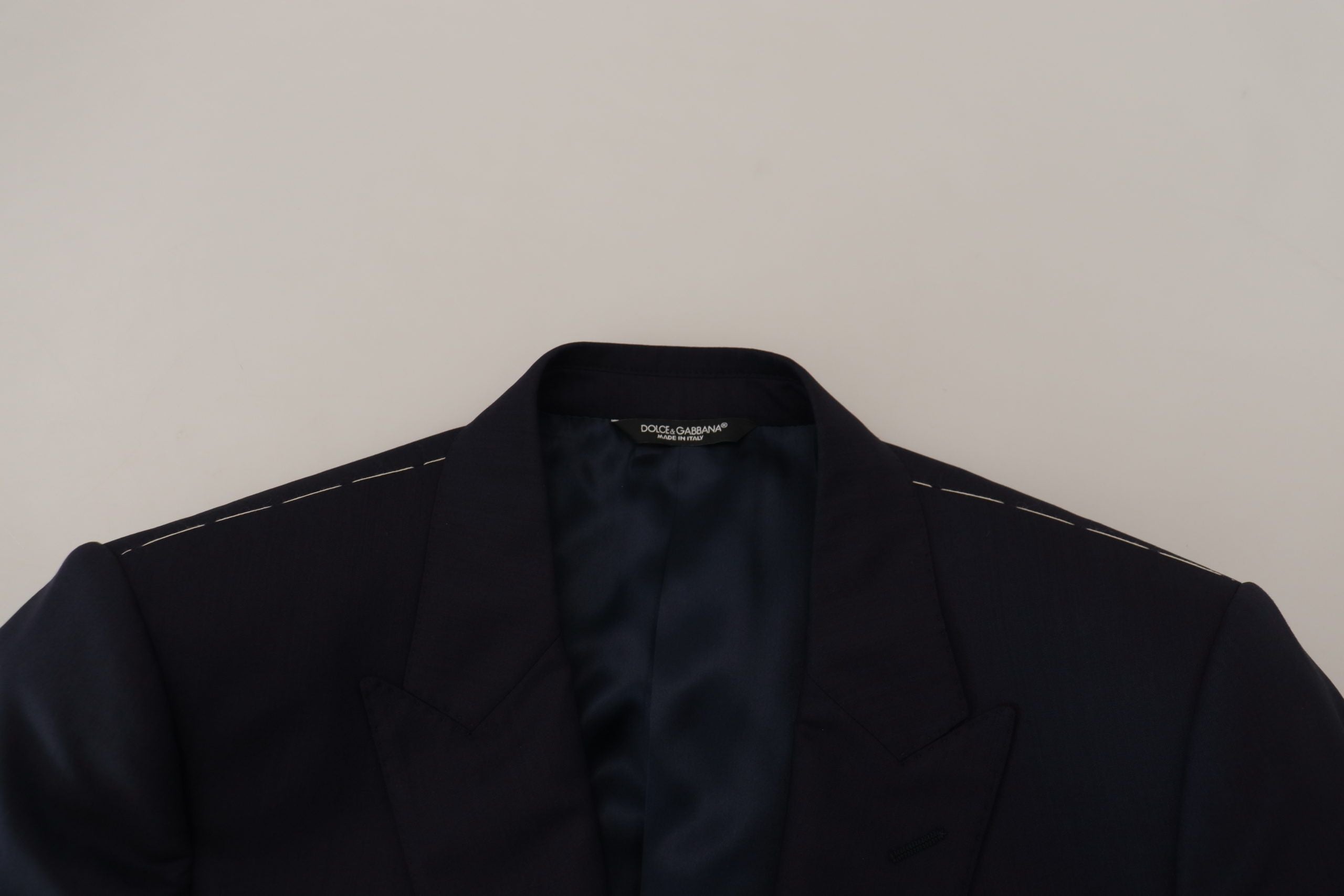 Blue Wool Single Breasted Coat Blazer - ventzia