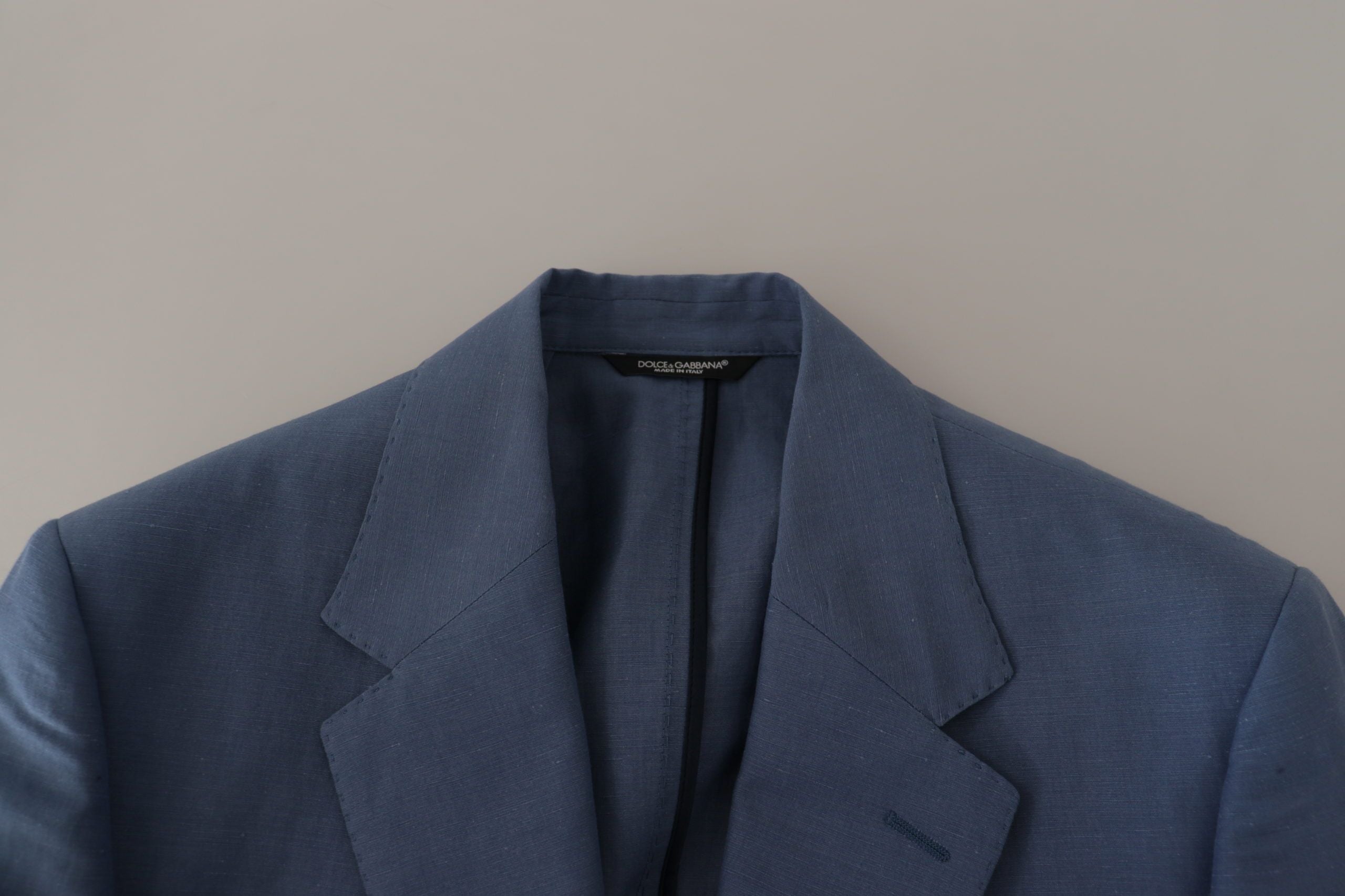 Blue Single Breasted Logo Blazer Jacket - ventzia