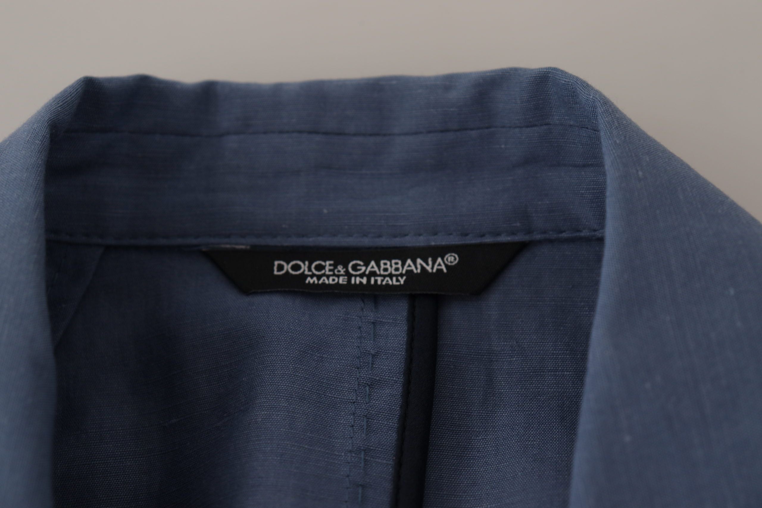 Blue Single Breasted Logo Blazer Jacket - ventzia