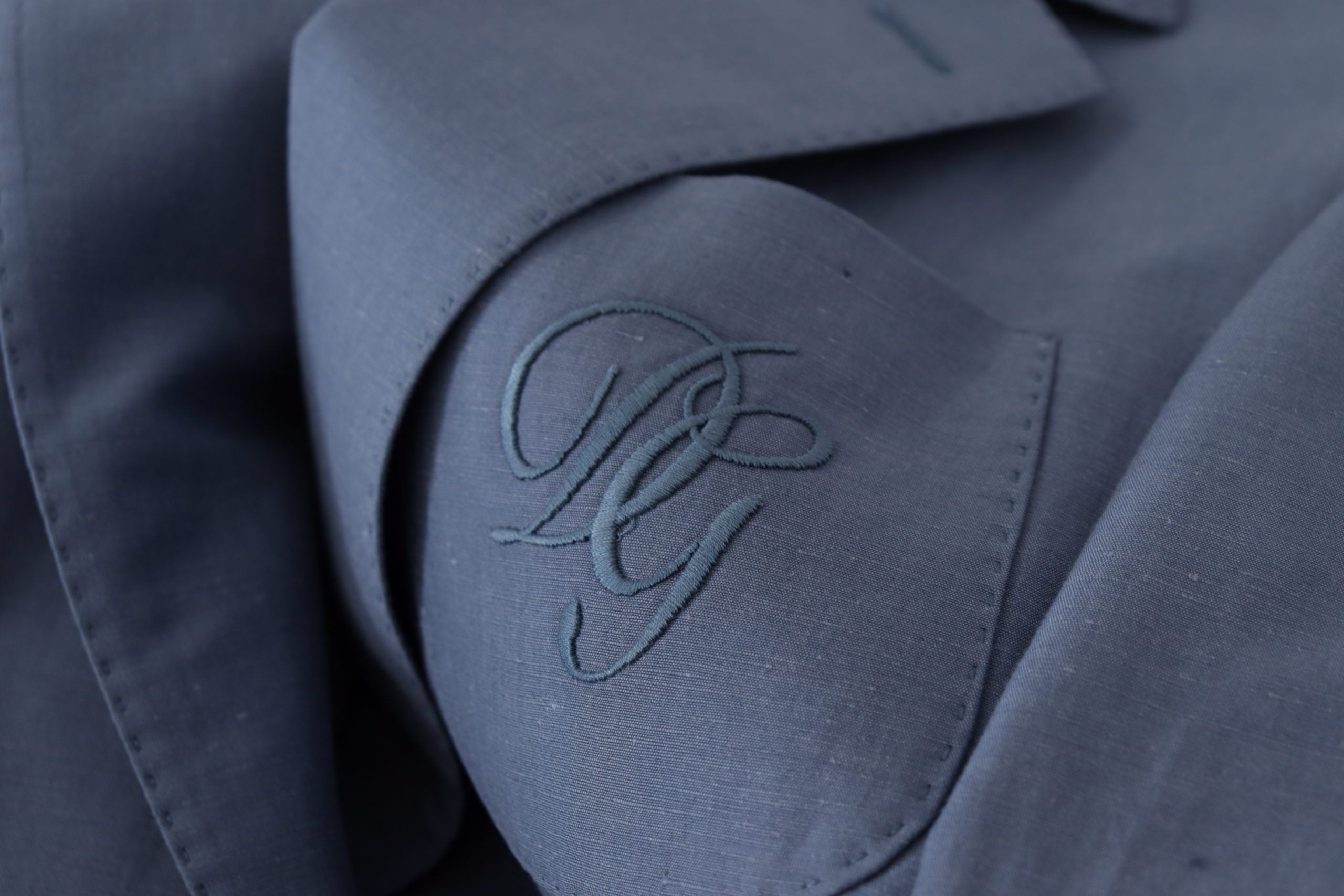 Blue Single Breasted Logo Blazer Jacket - ventzia