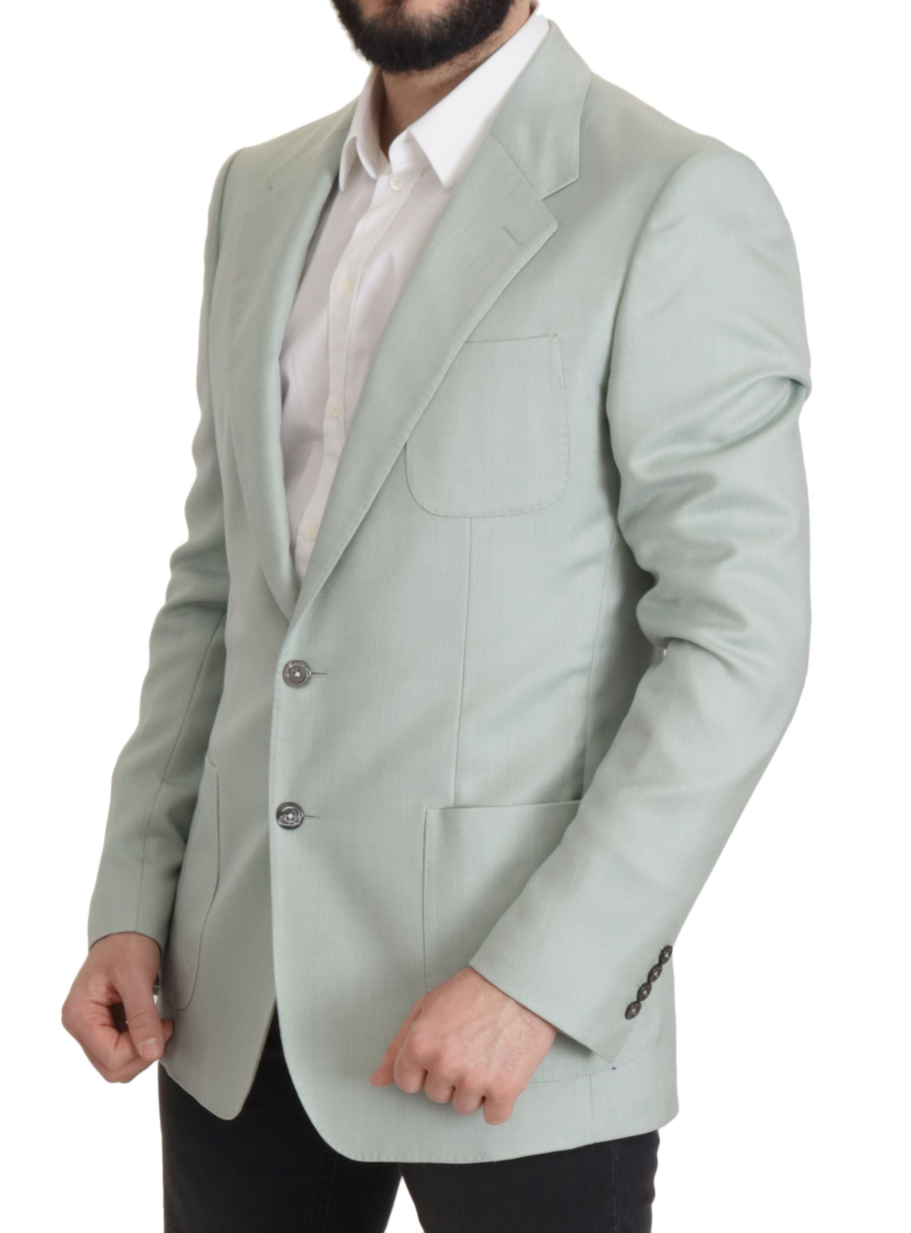 Green Cashmere Jacket Blazer Jacket - ventzia