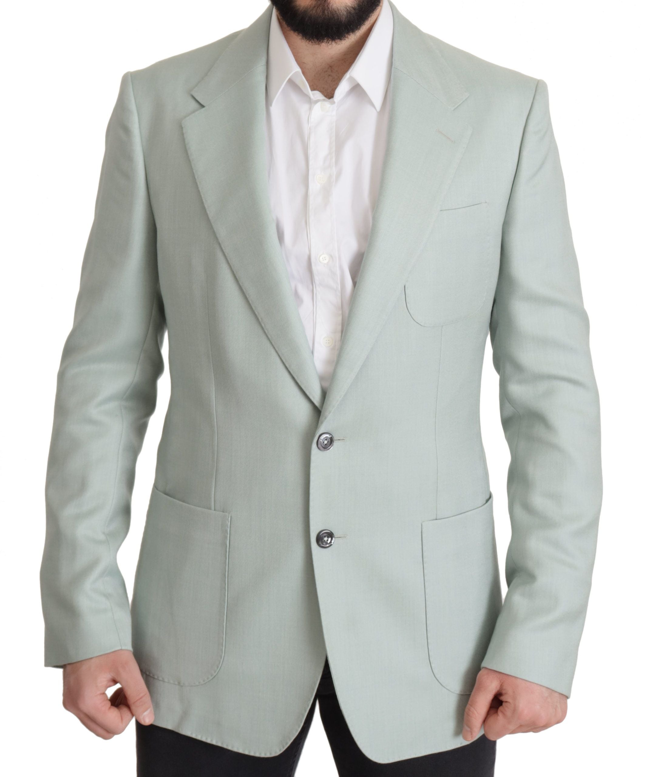 Green Cashmere Jacket Blazer Jacket - ventzia