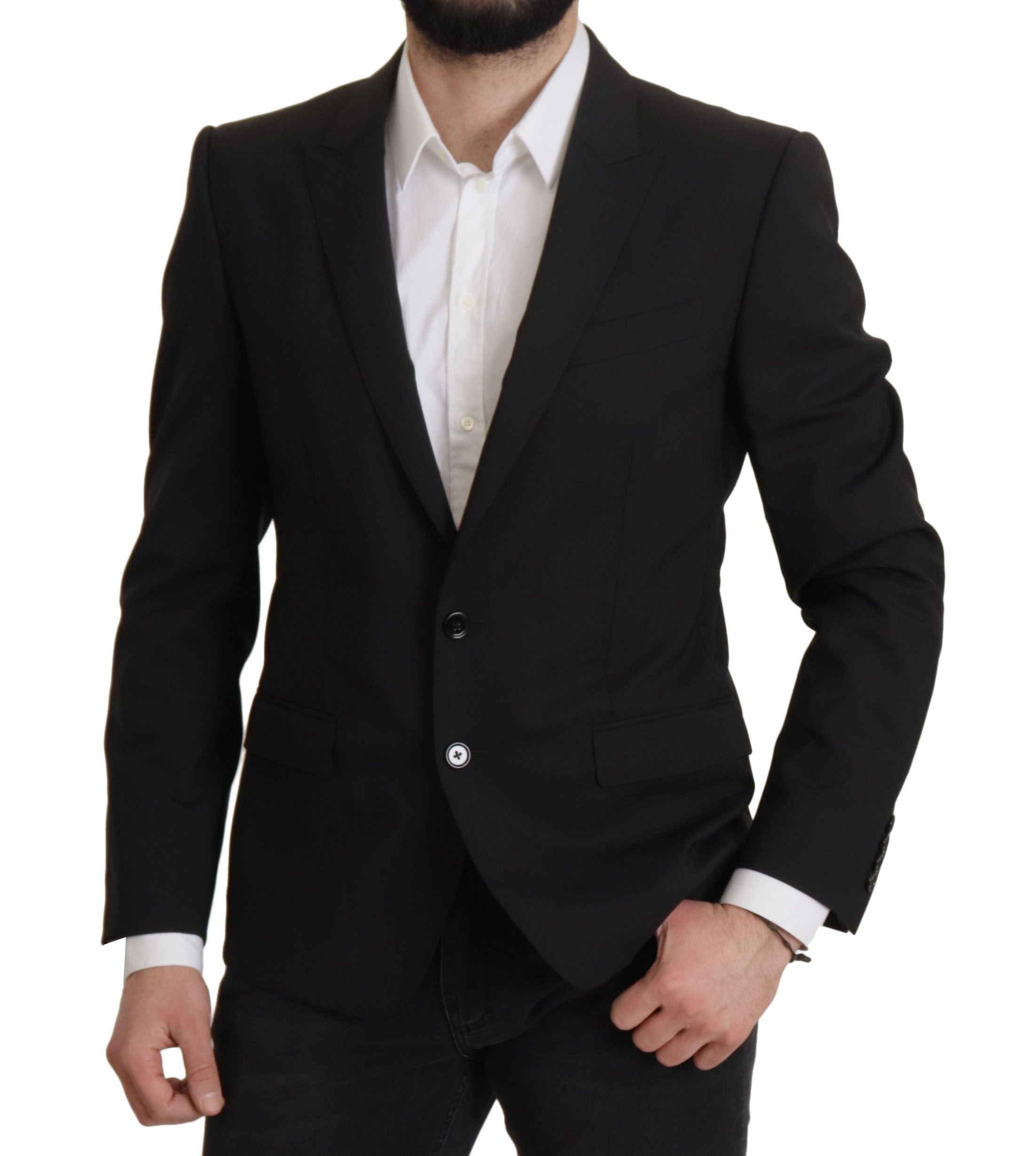 Black Single Breasted Jacket MARTINI Blazer - ventzia