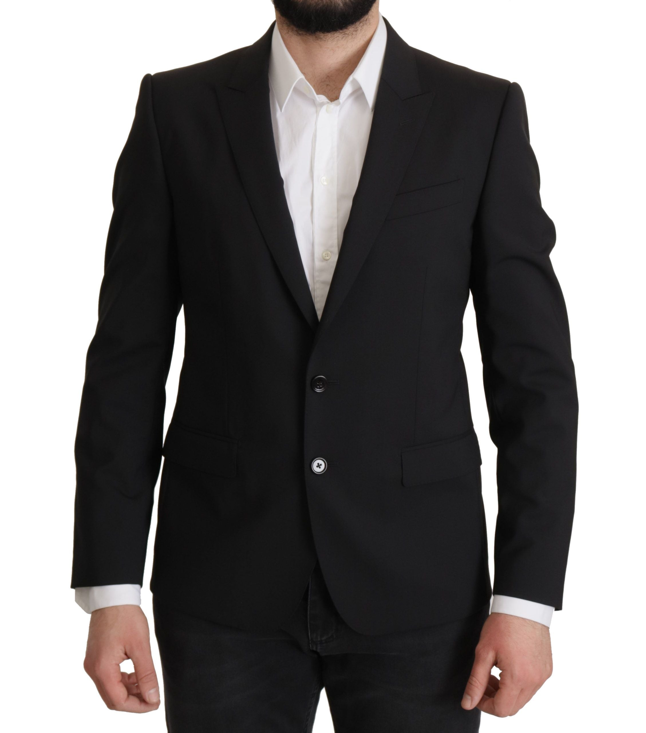 Black Single Breasted Jacket MARTINI Blazer - ventzia
