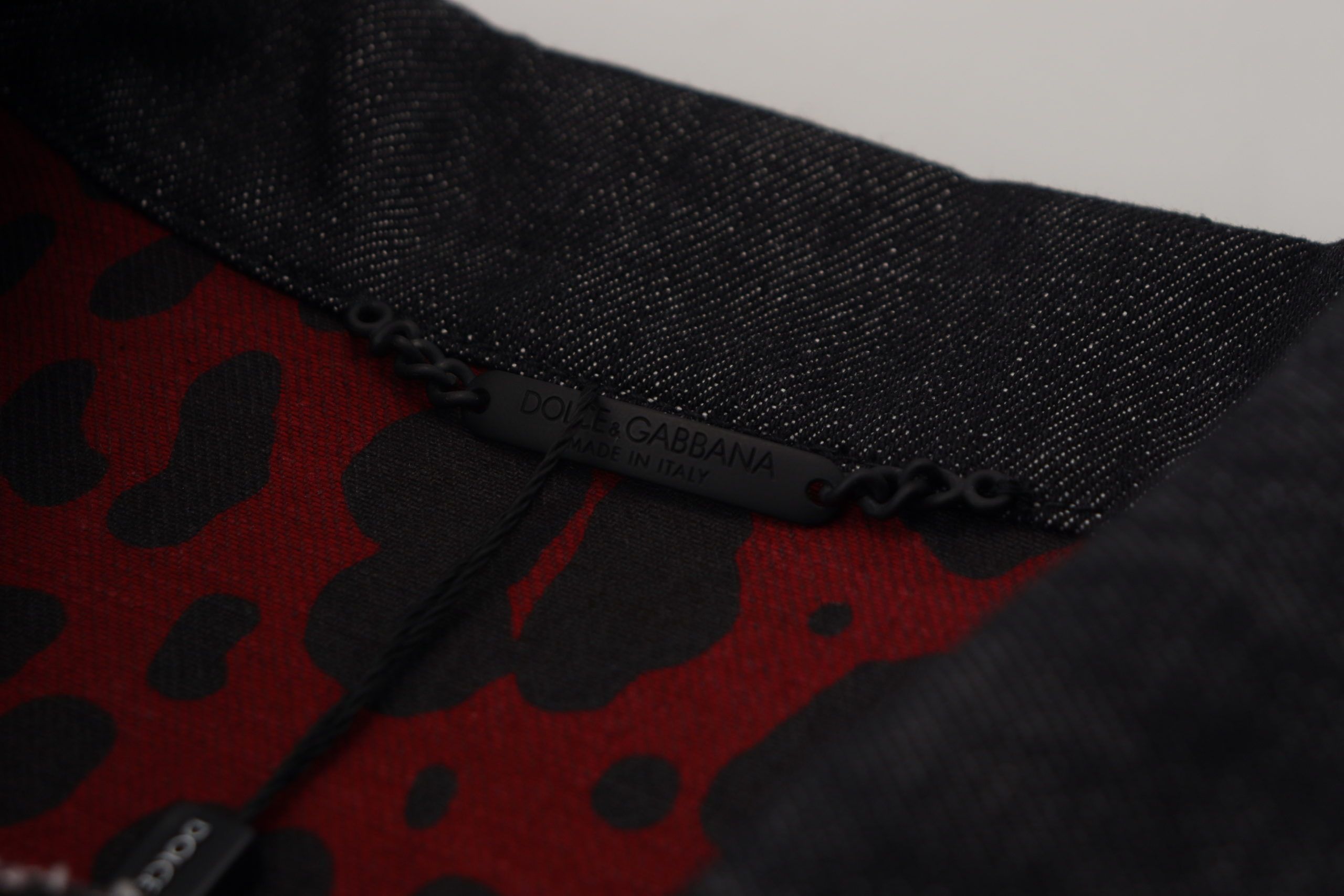 Black Cotton Full Button Denim Jacket - ventzia