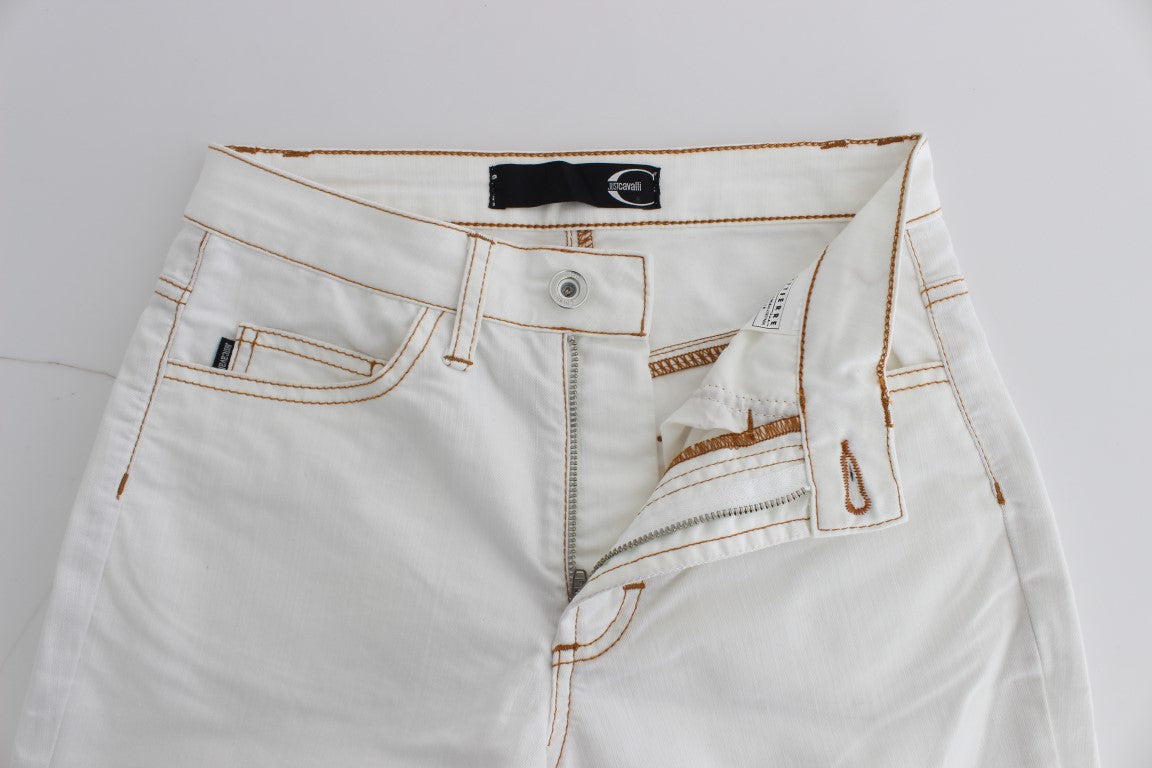 Chic White Slim Fit Denim - ventzia