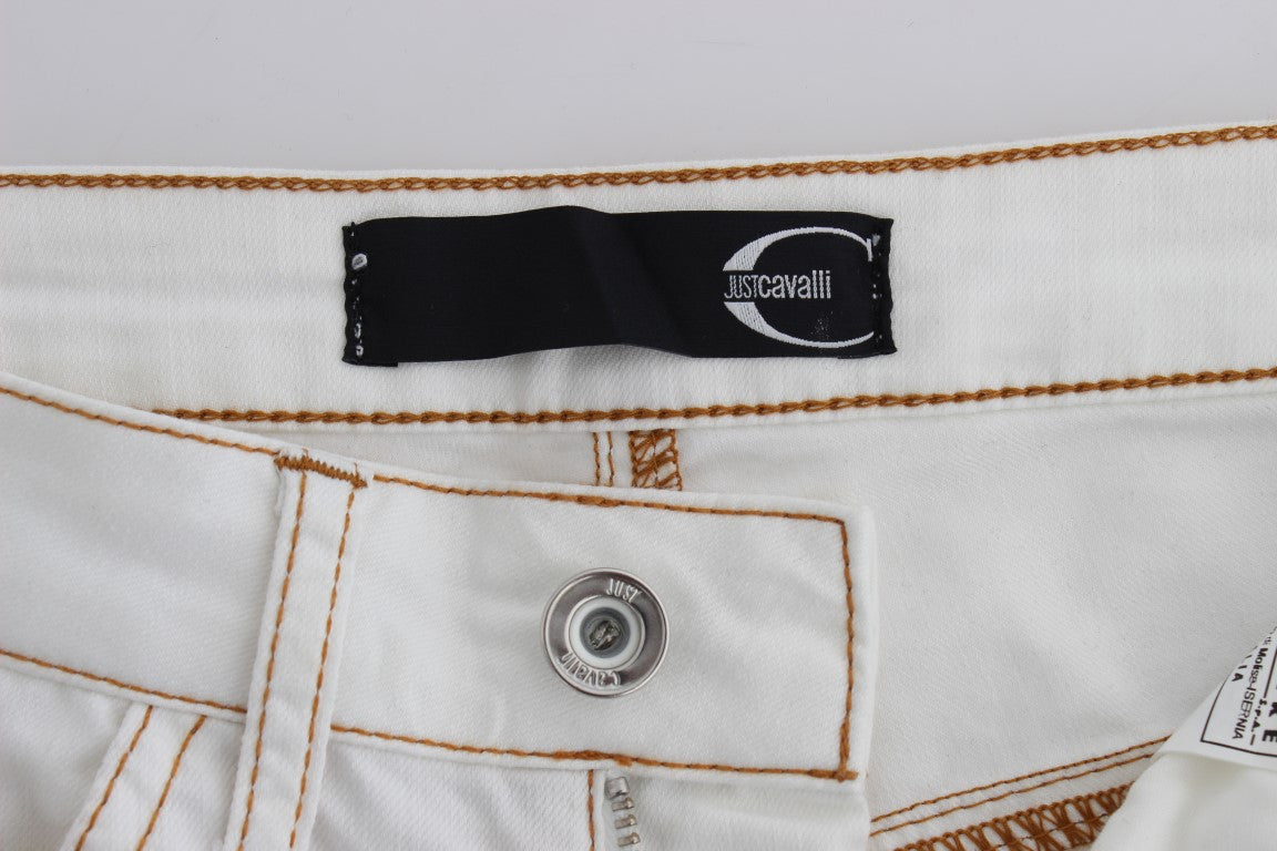 Chic White Slim Fit Denim - ventzia