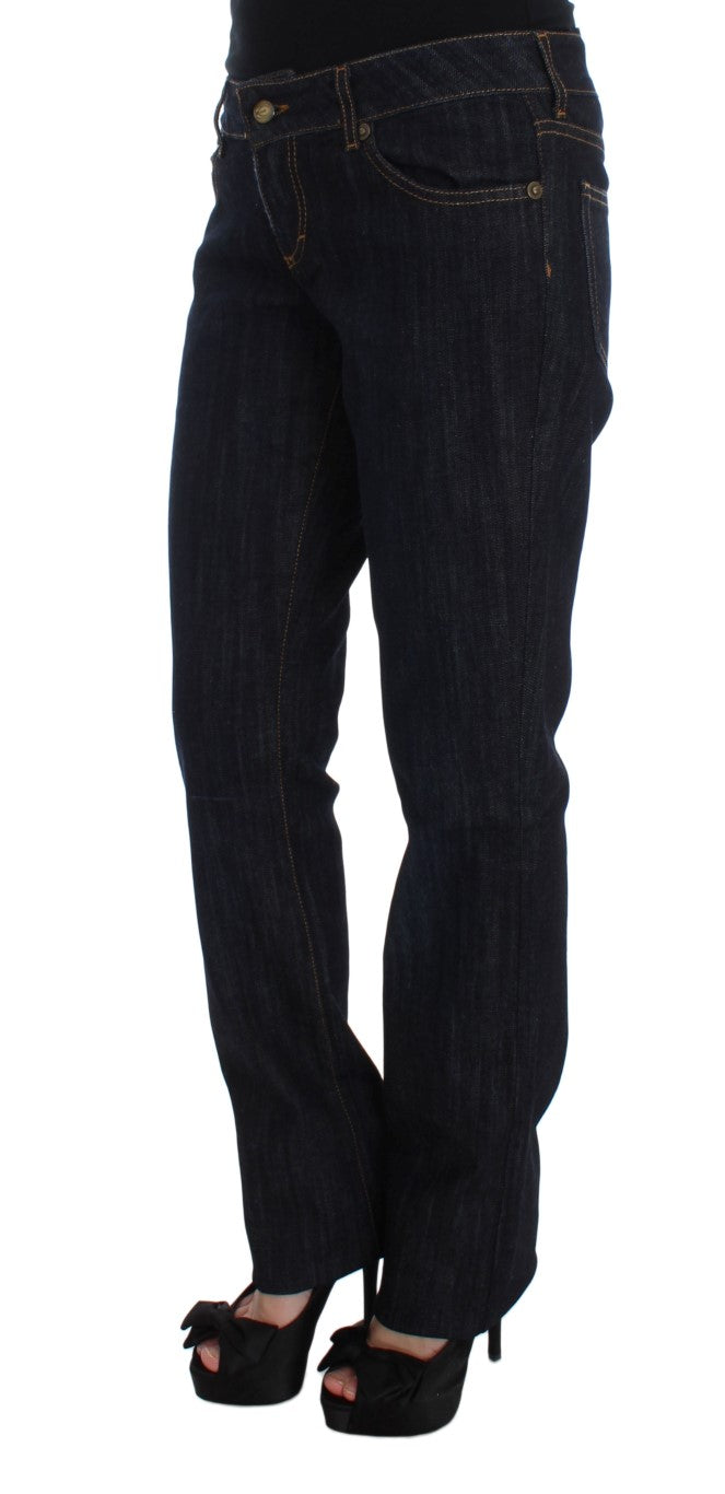 Chic Blue Straight Fit Designer Jeans - ventzia