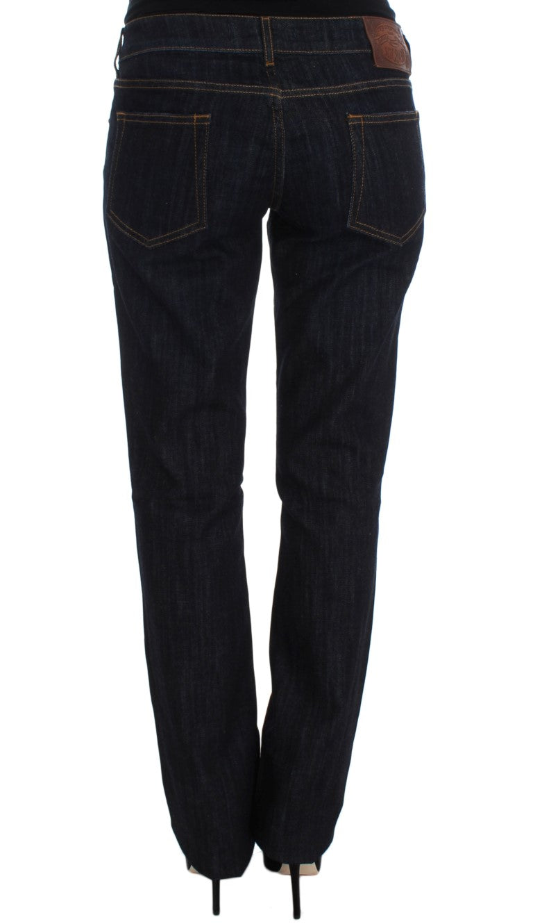 Chic Blue Straight Fit Designer Jeans - ventzia