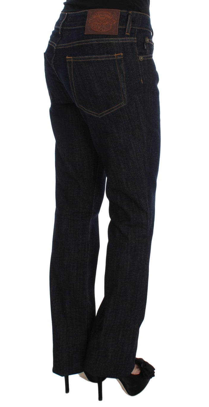 Chic Blue Straight Fit Designer Jeans - ventzia