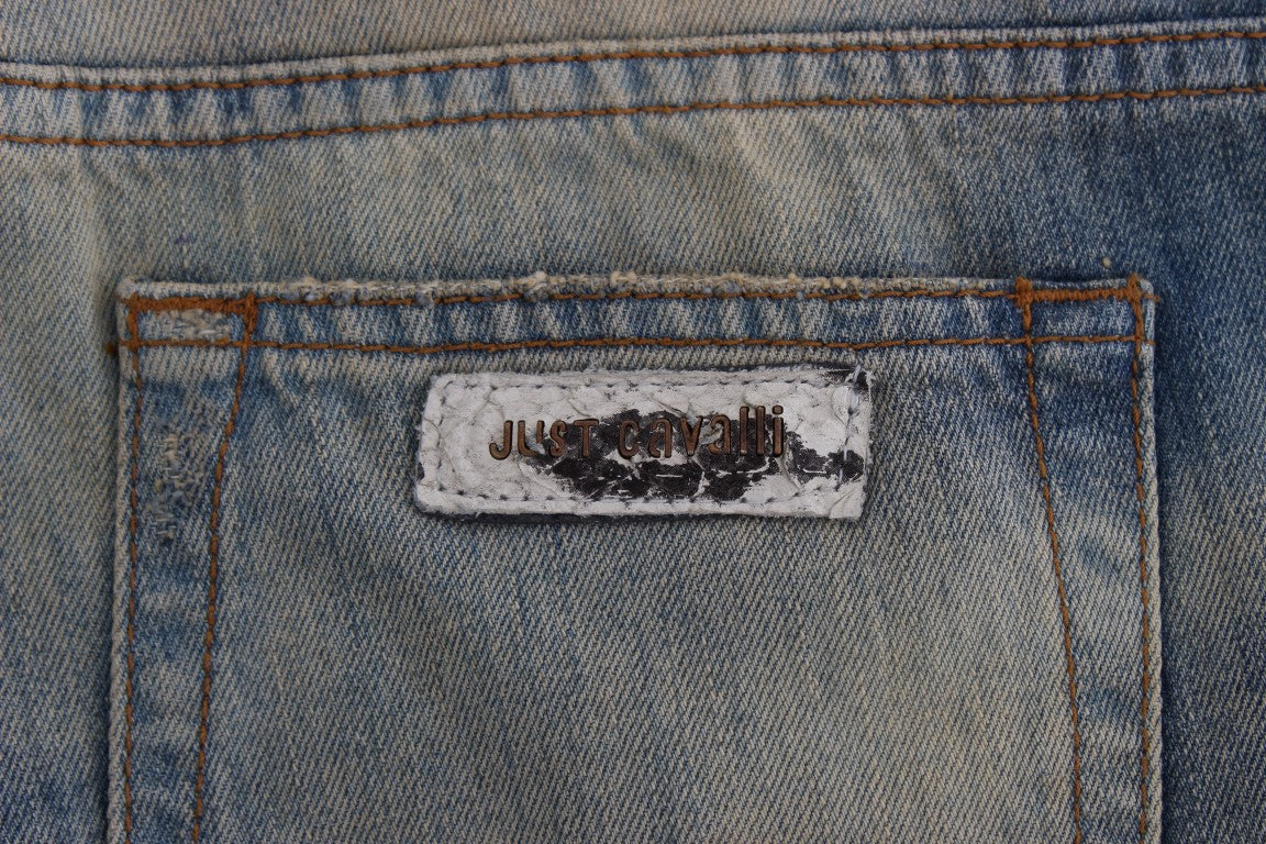 Elegant Slim Bootcut Blue Jeans - ventzia