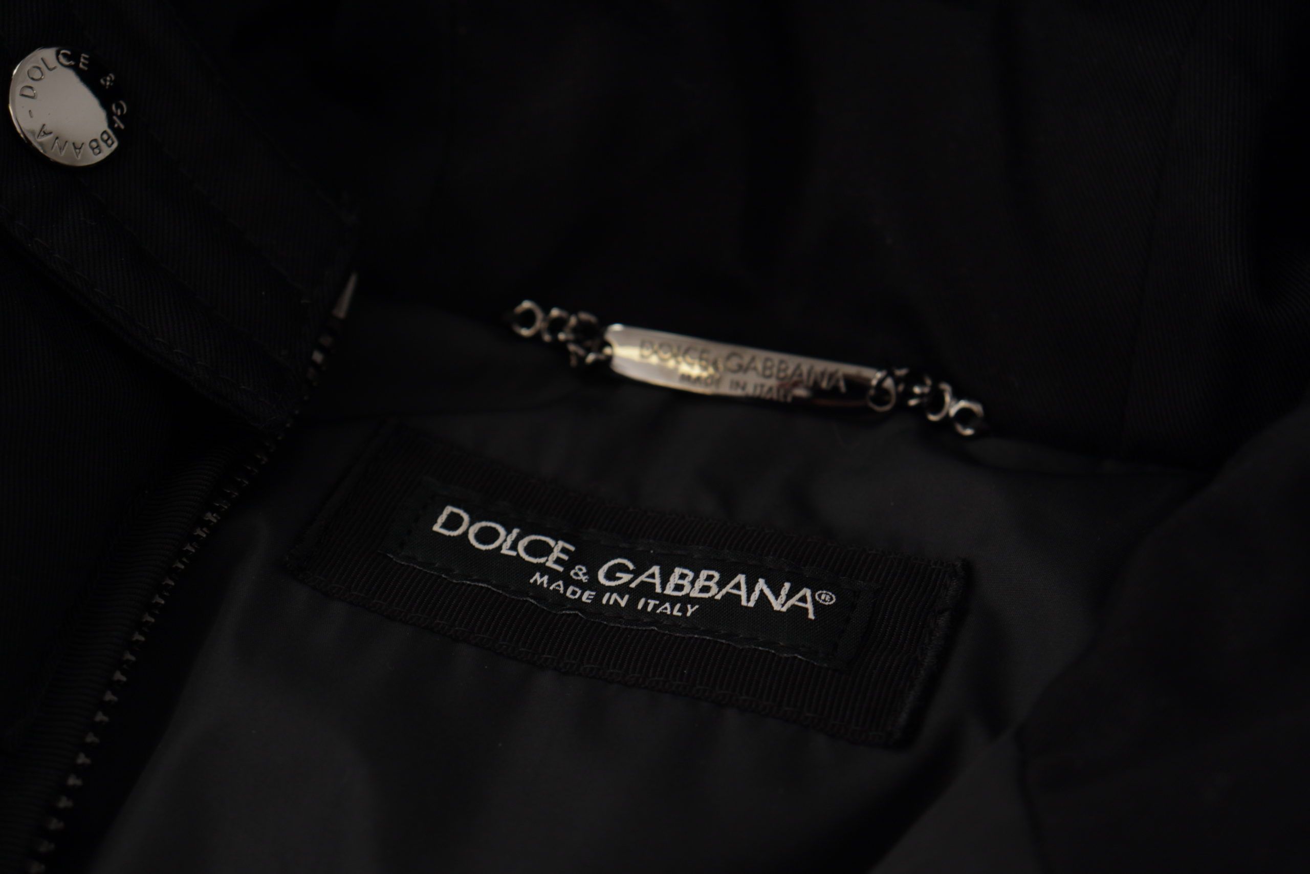 Black Nylon Hooded Parka Coat Winter Jacket - ventzia