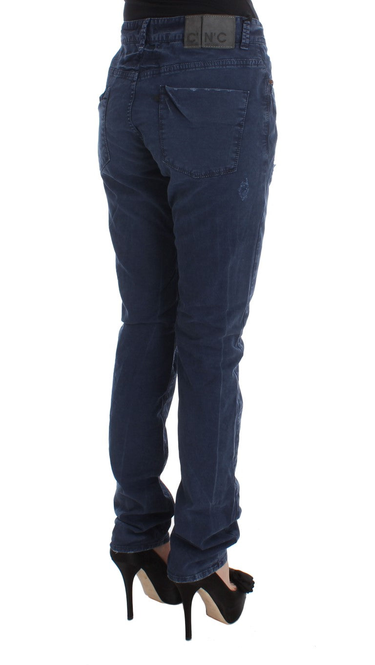 Chic Regular Fit Blue Denim Jeans - ventzia