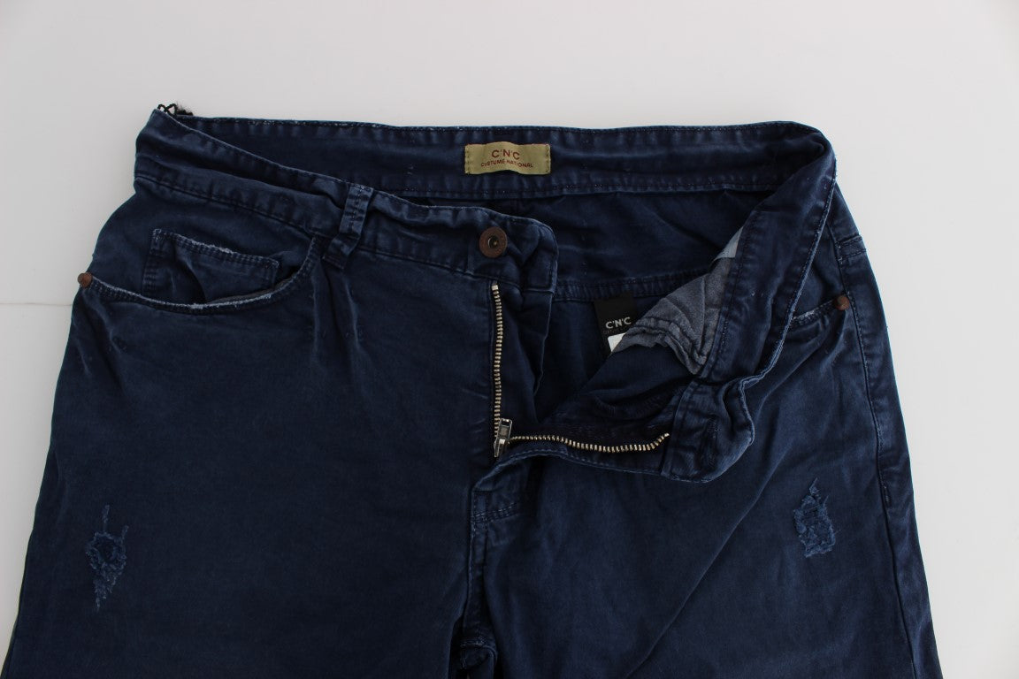 Chic Regular Fit Blue Denim Jeans - ventzia
