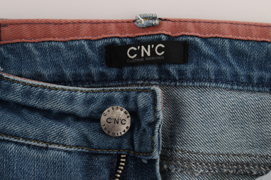 Chic Slim Fit Blue Jeans for the Modern Woman - ventzia