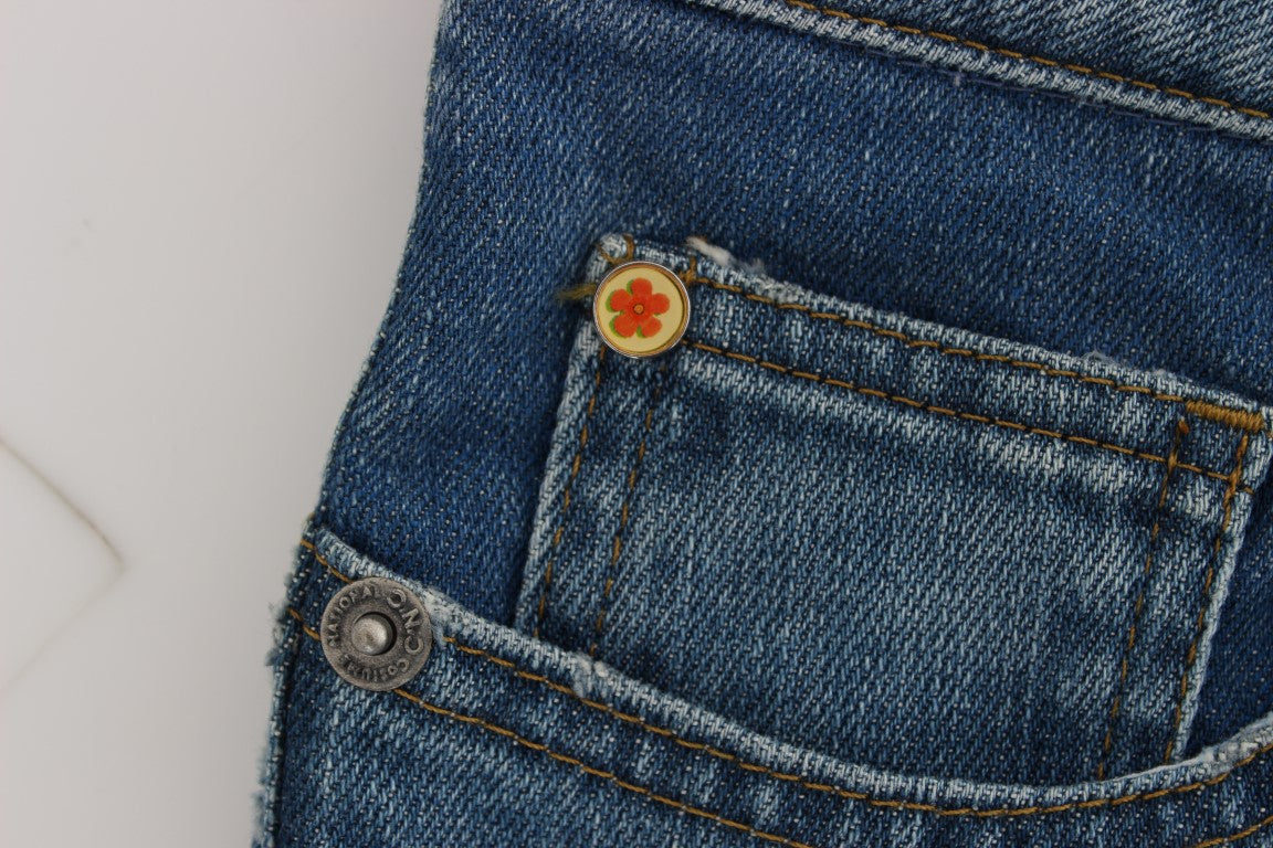 Chic Slim Fit Blue Jeans for the Modern Woman - ventzia