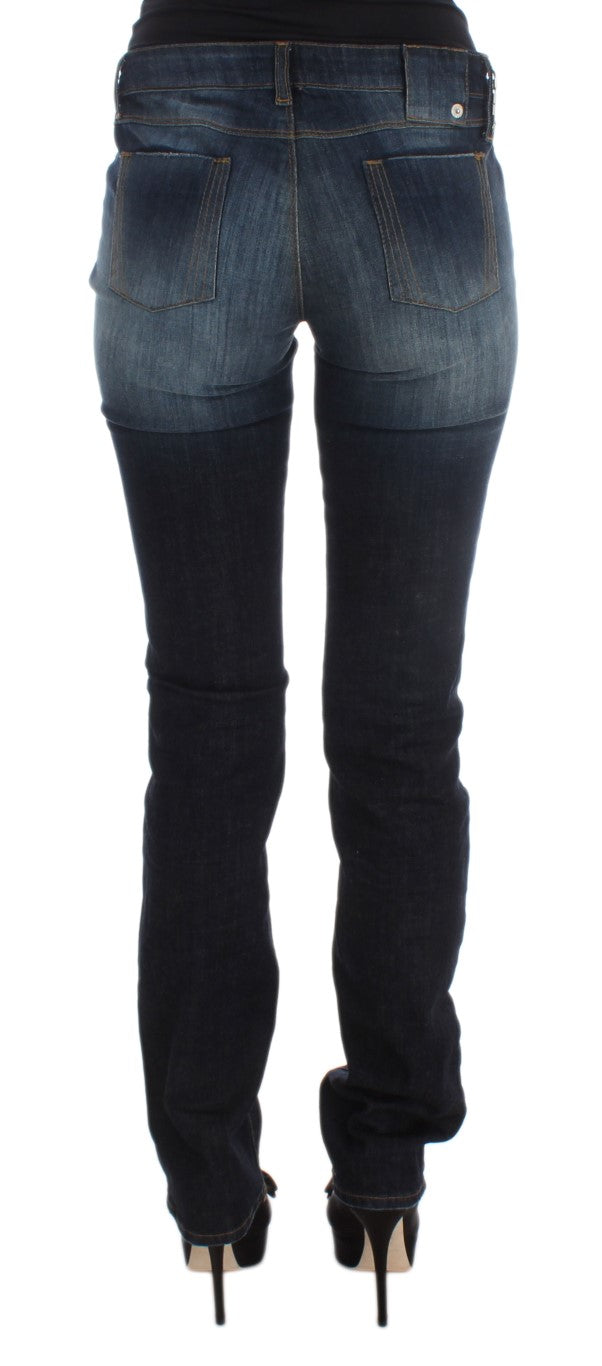 Sleek Slim Fit Blue Designer Jeans - ventzia