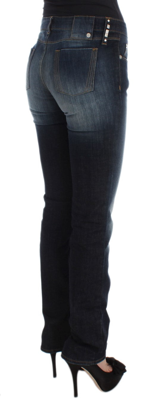 Sleek Slim Fit Blue Designer Jeans - ventzia