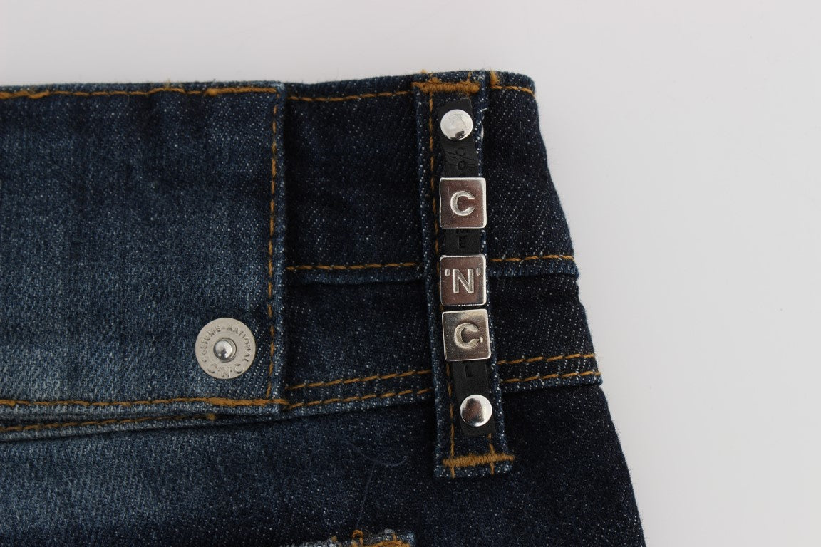 Sleek Slim Fit Blue Designer Jeans - ventzia