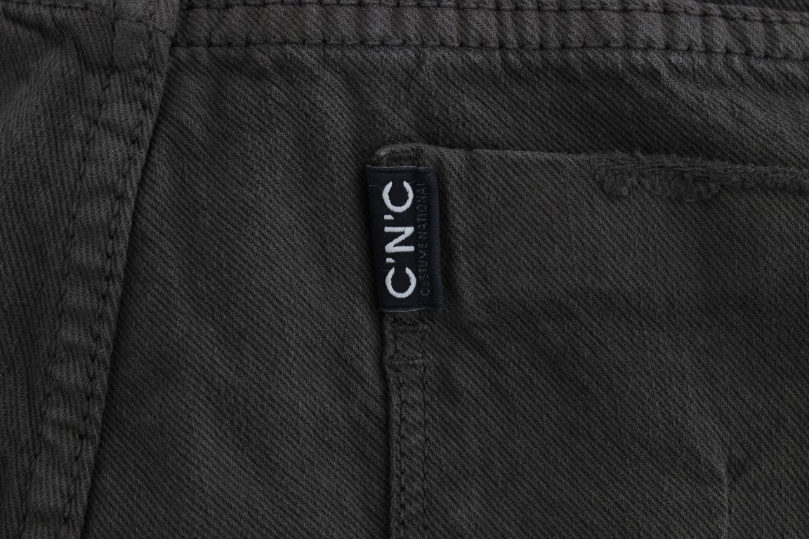 Chic Slim Fit Green Cotton Jeans - ventzia