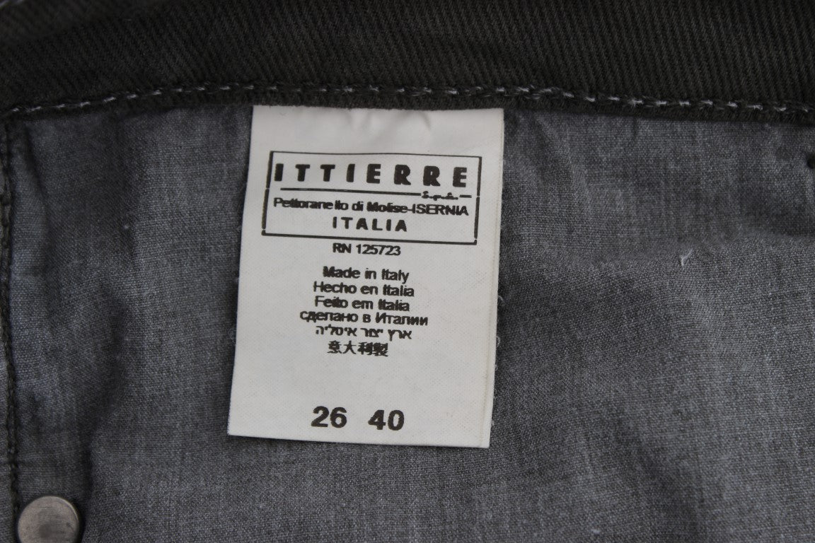 Chic Slim Fit Green Cotton Jeans - ventzia