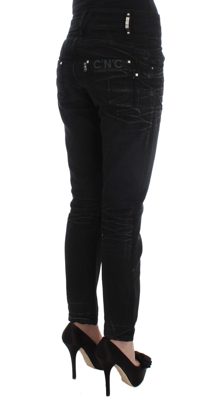 Elegant Black Slouchy Fit Jeans for Trendsetters - ventzia
