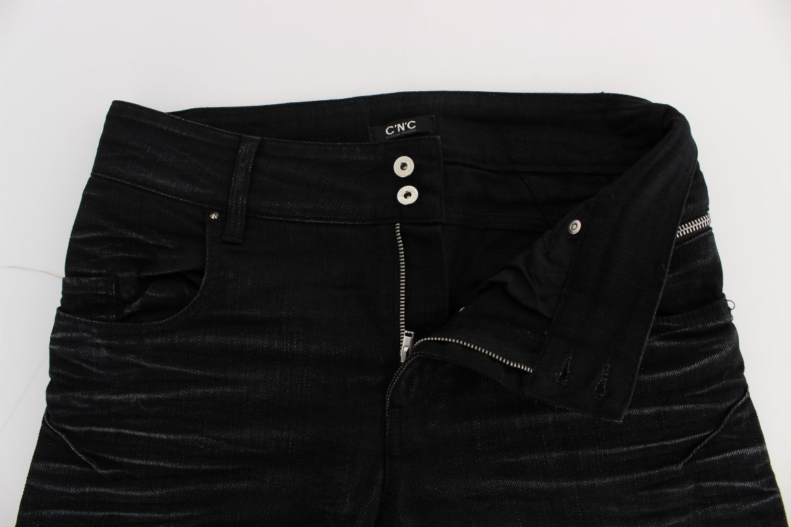 Elegant Black Slouchy Fit Jeans for Trendsetters - ventzia