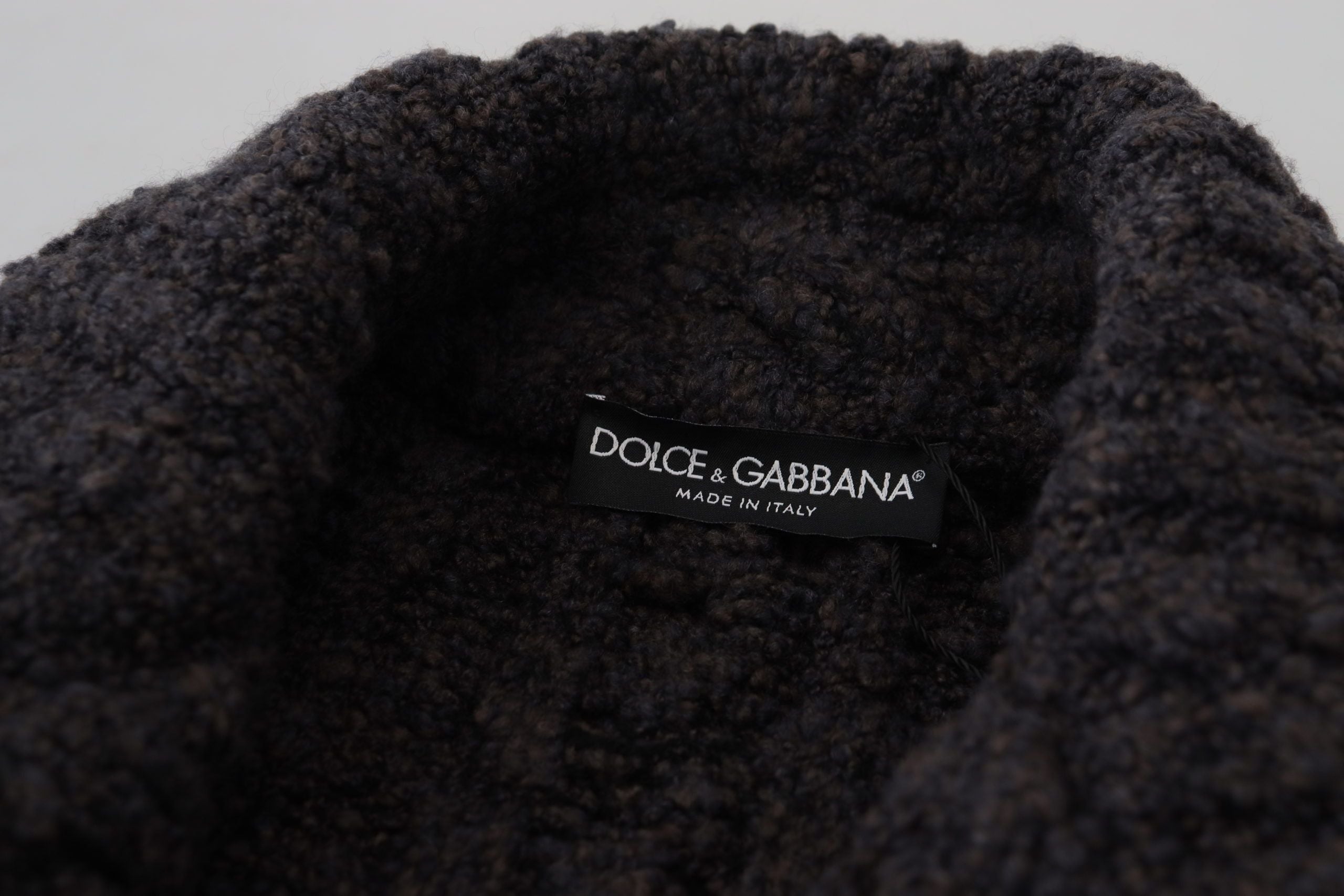 Black Wool Knit Double Breasted Coat Jacket - ventzia
