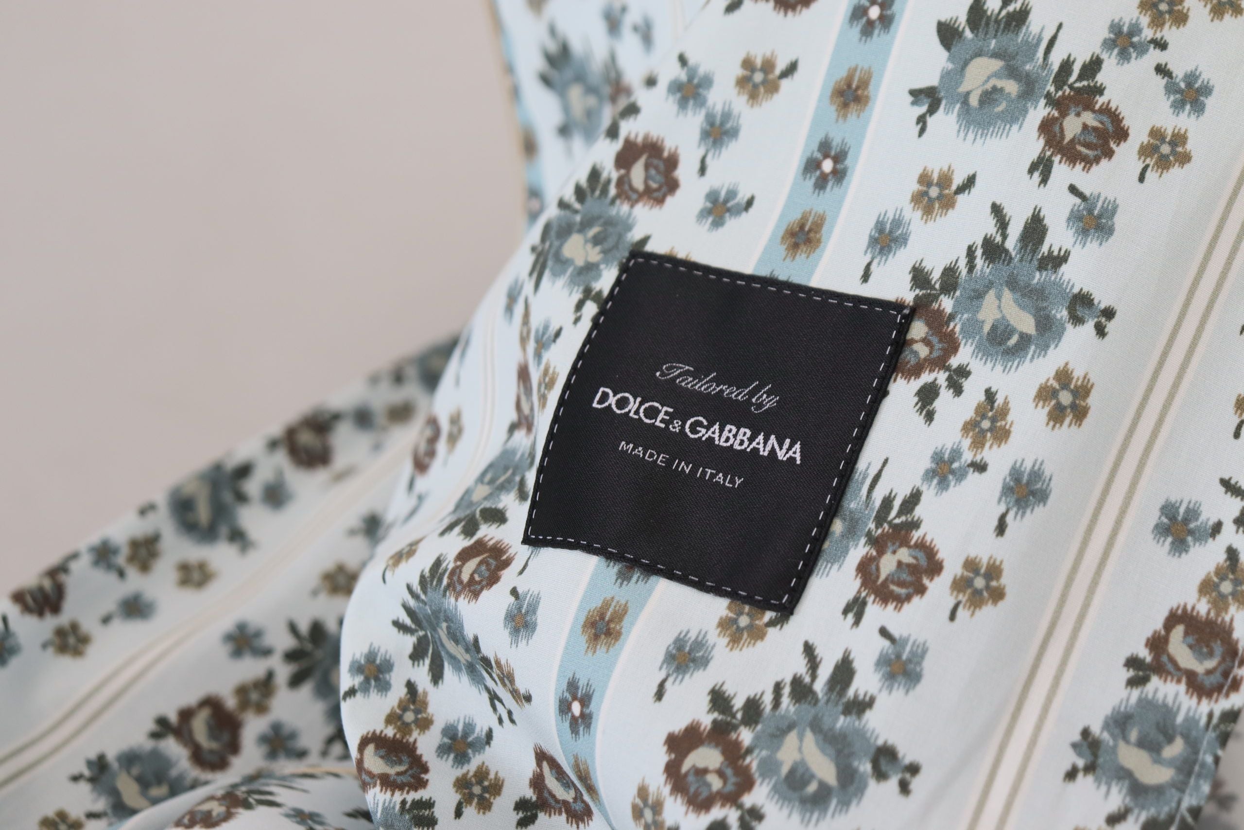 Blue Floral Cotton Robe Coat Jacket - ventzia