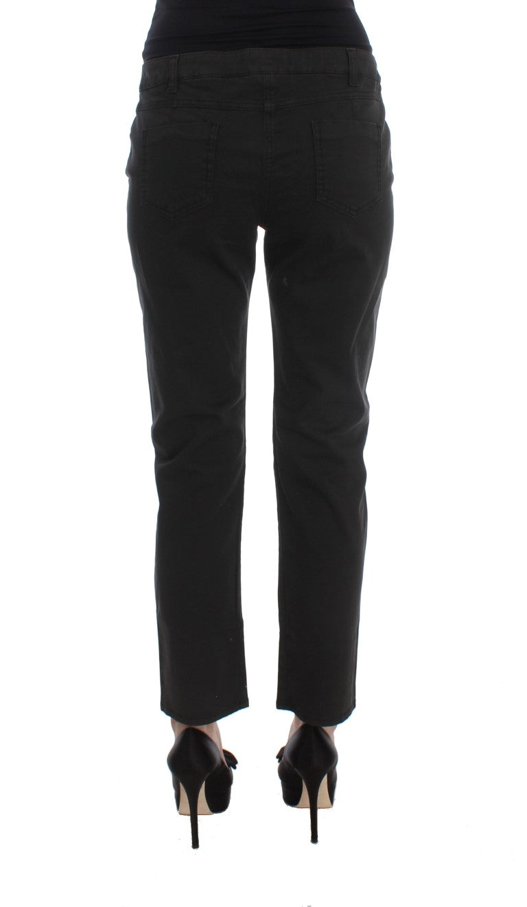 Chic Black Regular Fit Denim Jeans - ventzia