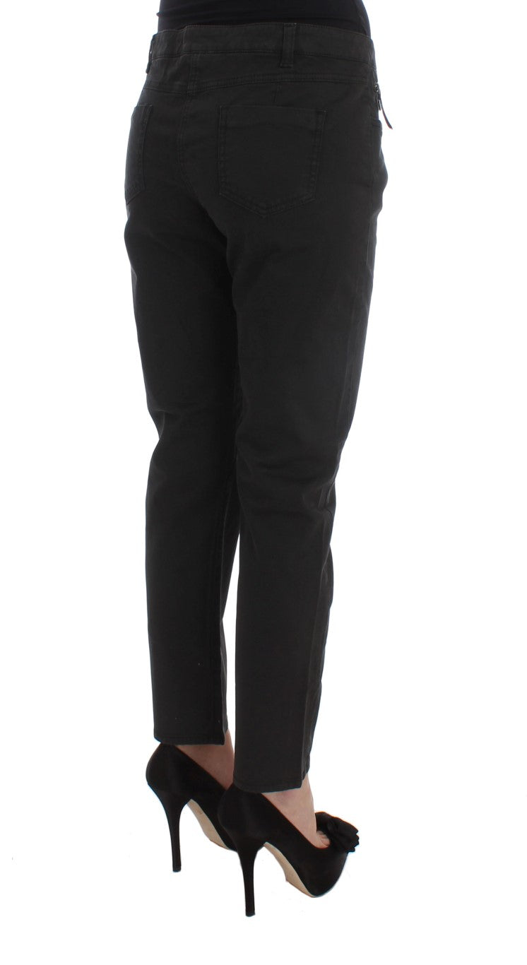 Chic Black Regular Fit Denim Jeans - ventzia