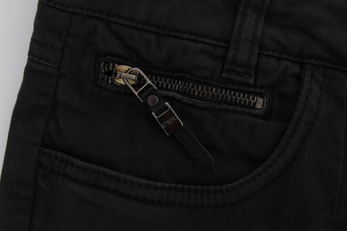 Chic Black Regular Fit Denim Jeans - ventzia
