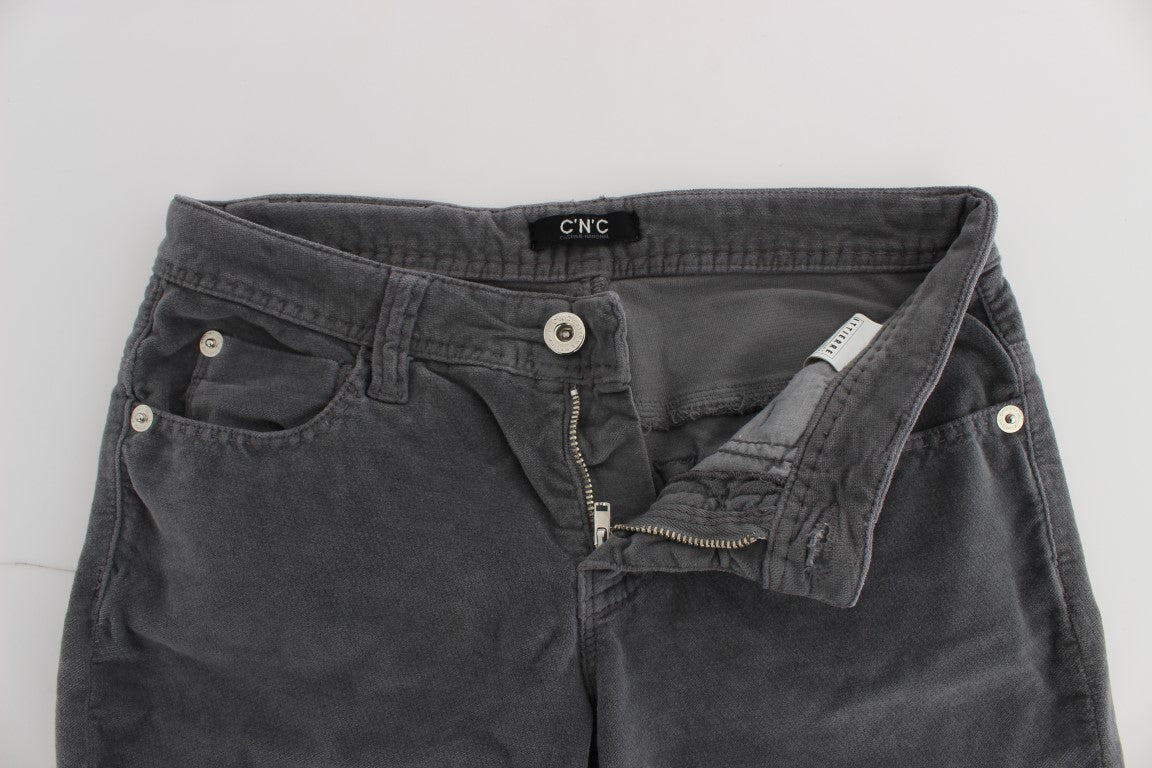 Sleek Super Slim Gray Jeans - ventzia
