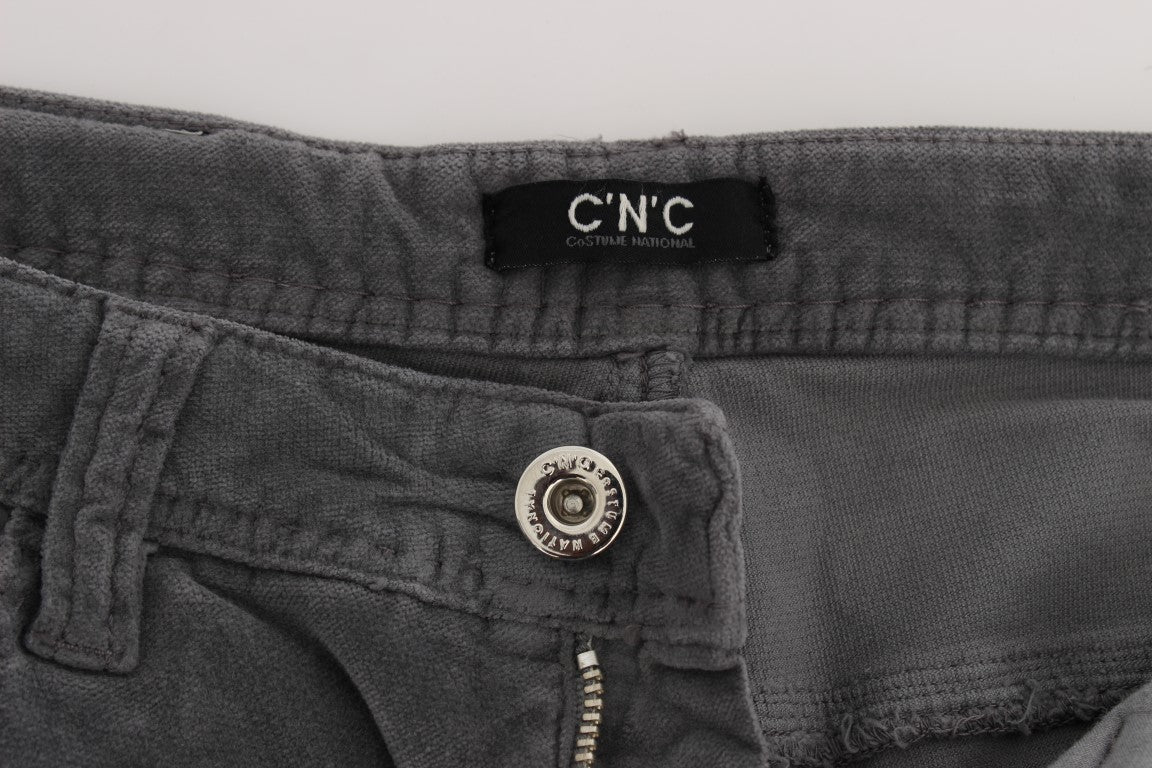 Sleek Super Slim Gray Jeans - ventzia