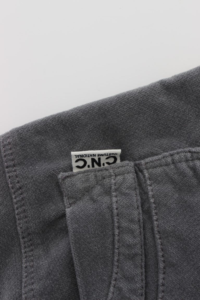 Sleek Super Slim Gray Jeans - ventzia