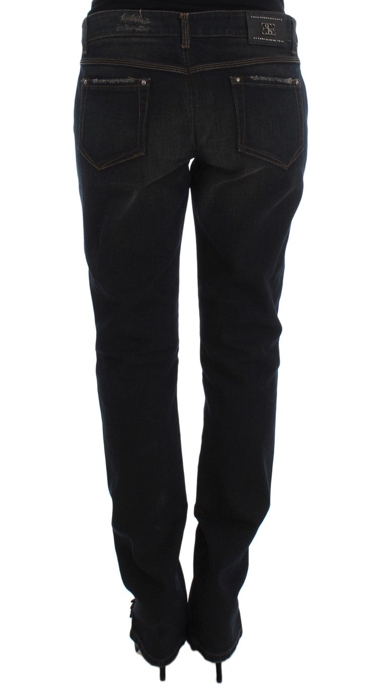Chic Boyfriend Cotton Jeans - Blue - ventzia