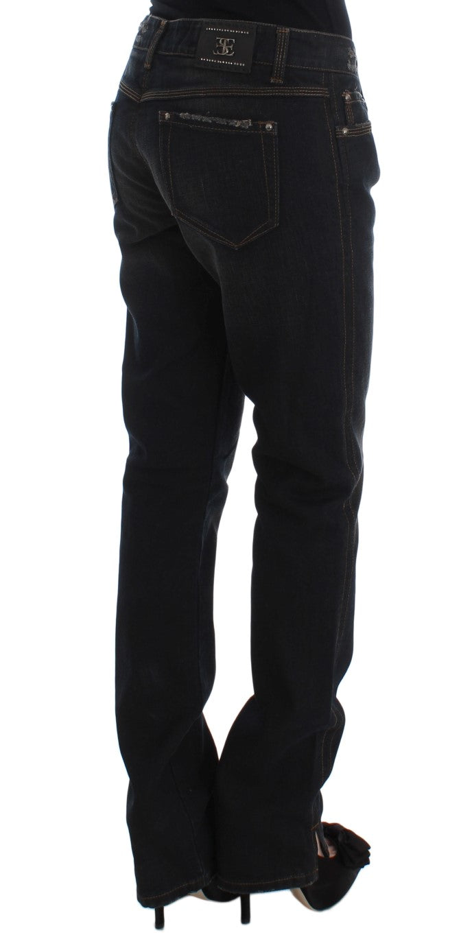 Chic Boyfriend Cotton Jeans - Blue - ventzia