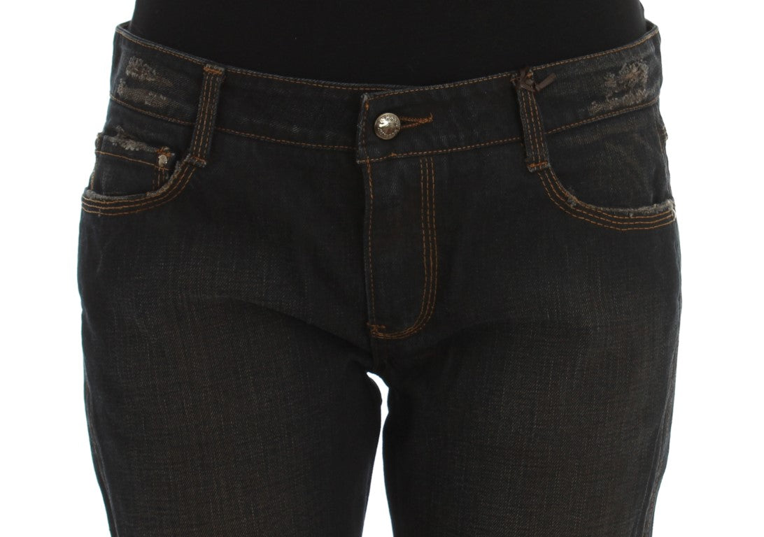 Chic Boyfriend Cotton Jeans - Blue - ventzia