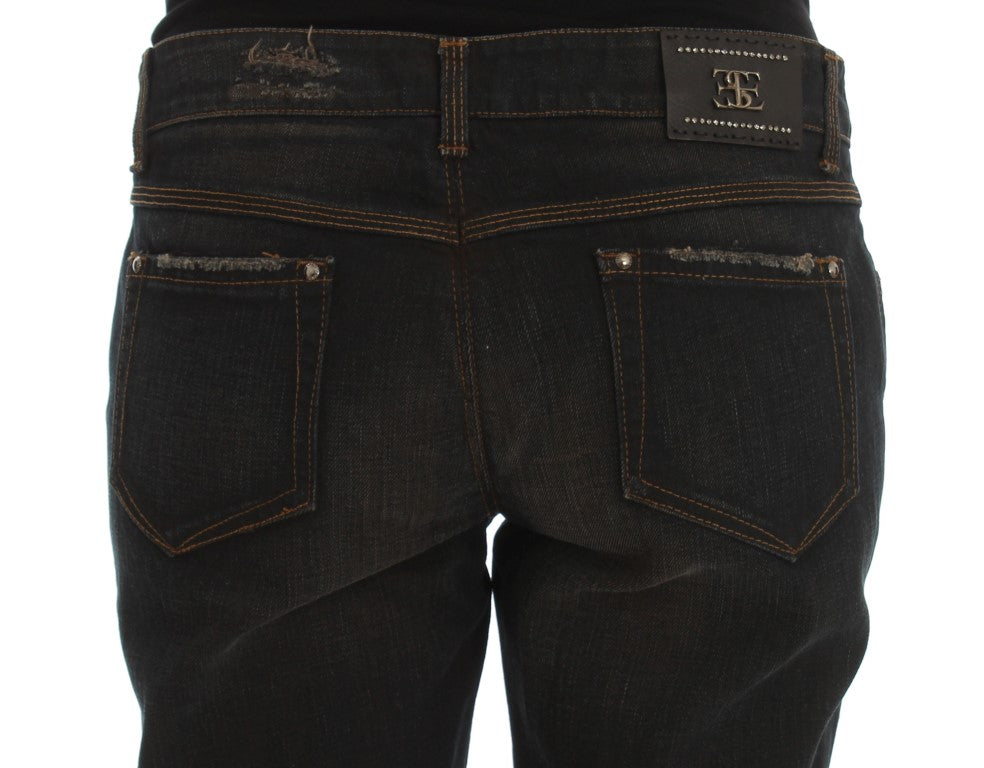 Chic Boyfriend Cotton Jeans - Blue - ventzia