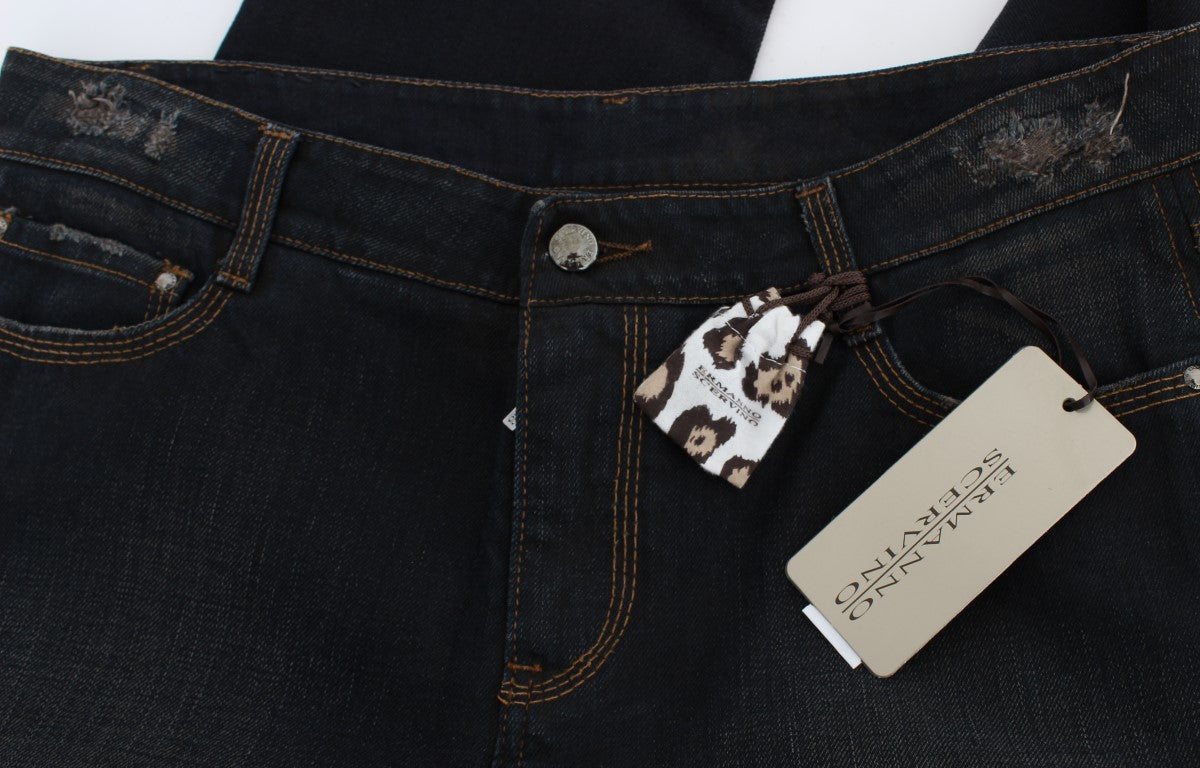 Chic Boyfriend Cotton Jeans - Blue - ventzia