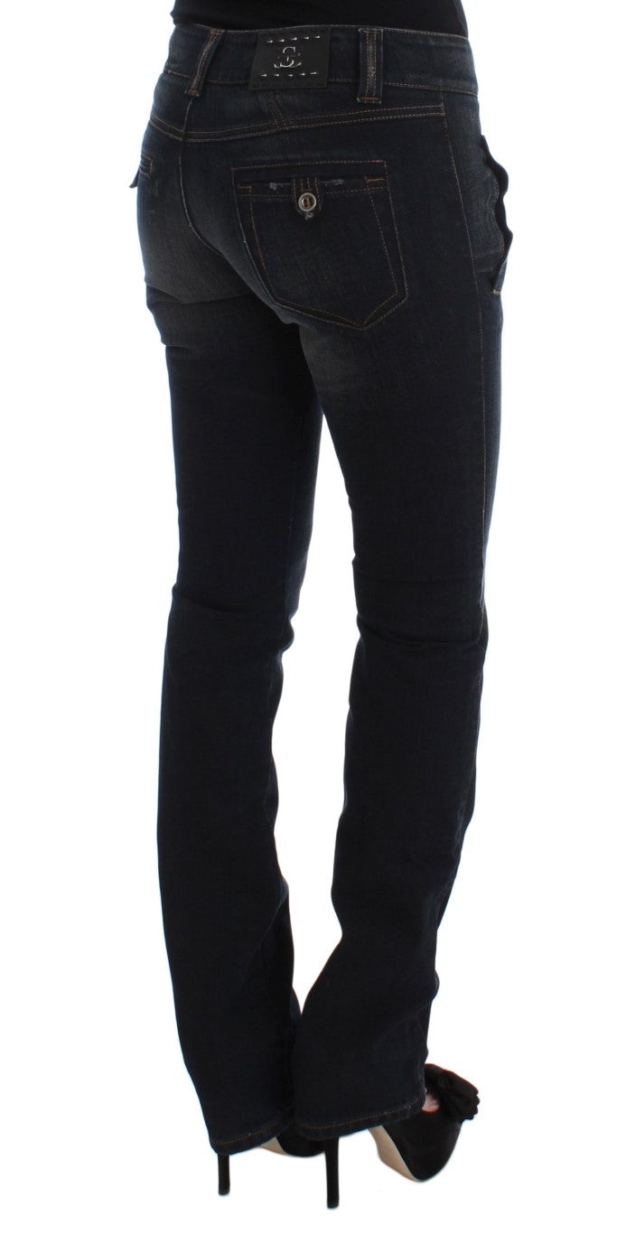 Chic Slim Fit Italian Cotton Jeans - ventzia