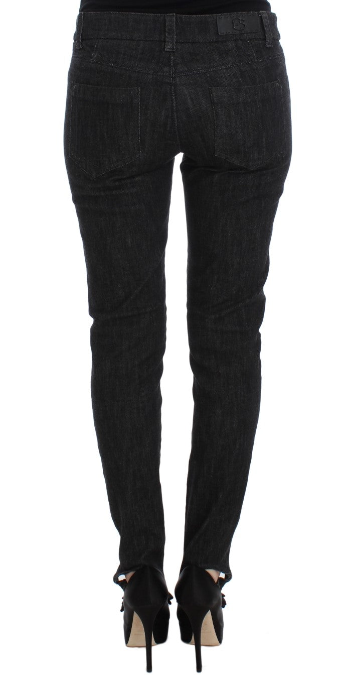 Elegant Slim Fit Blue Jeans - ventzia