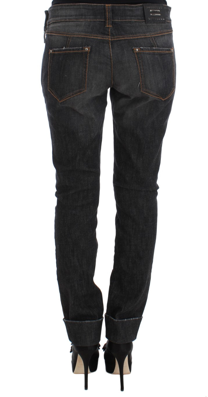 Chic Slim Fit Gray Wash Jeans - ventzia
