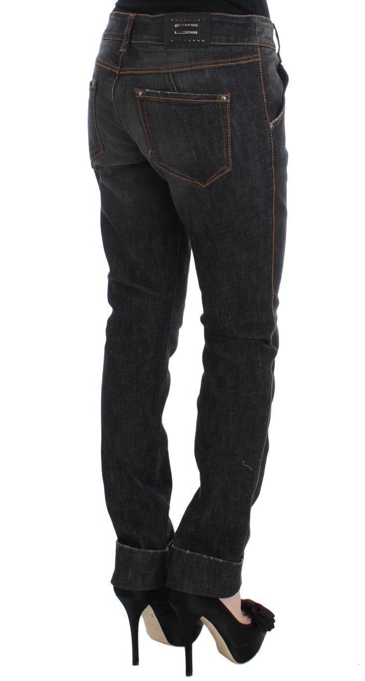 Chic Slim Fit Gray Wash Jeans - ventzia